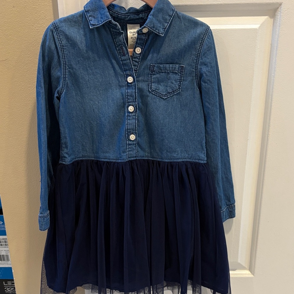 OshKosh B'gosh Blue Denim and Navy Dress